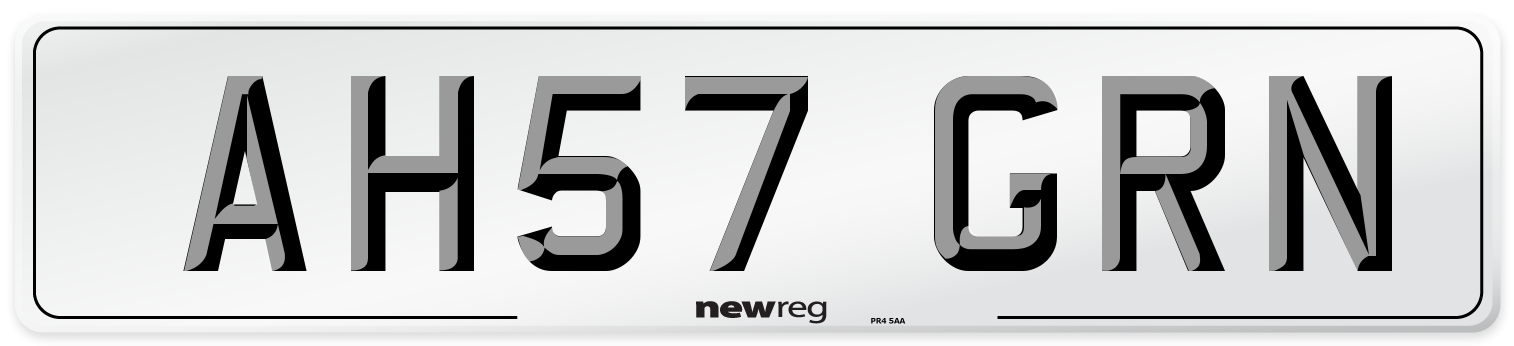 AH57 GRN Number Plate from New Reg
